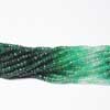 Natural Untreated Unheated Green Emerald Shaded Faceted Roundel Beads Strand Length 8 Inches and Size 3mm to 4mm approx. Emerald is a gemstone, and a variety of the mineral beryl colored green by trace amounts of chromium and sometimes vanadium. 